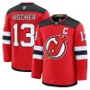 Män Ishockey New Jersey Devils tröja Fanatics Premium Nico Hischier 2024-25 Röd Hemma